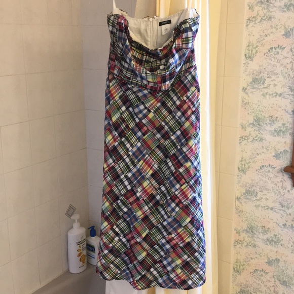 J. Crew Dresses & Skirts - Strapless madras dress J. Crew Dresses & Skirts - Strapless madras dress